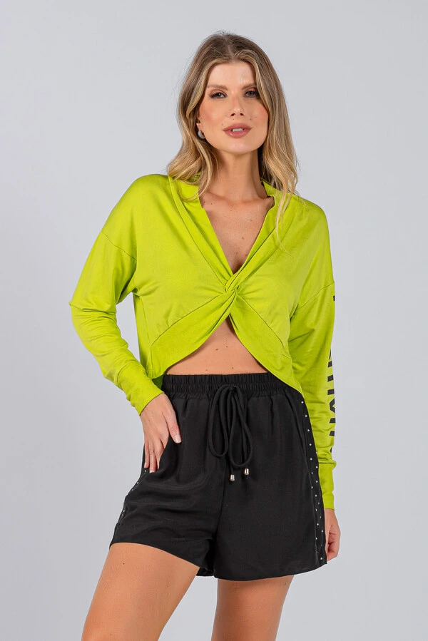 Blusa moleton sport frente torcida