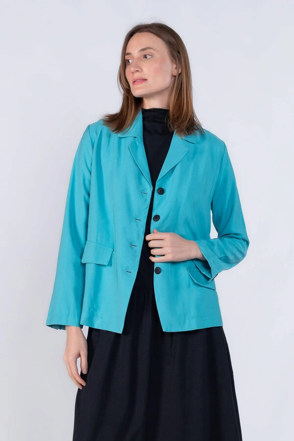 Blazer em viscose tencel leve