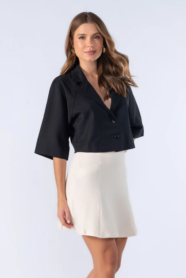 Blazer curto manga 3/4