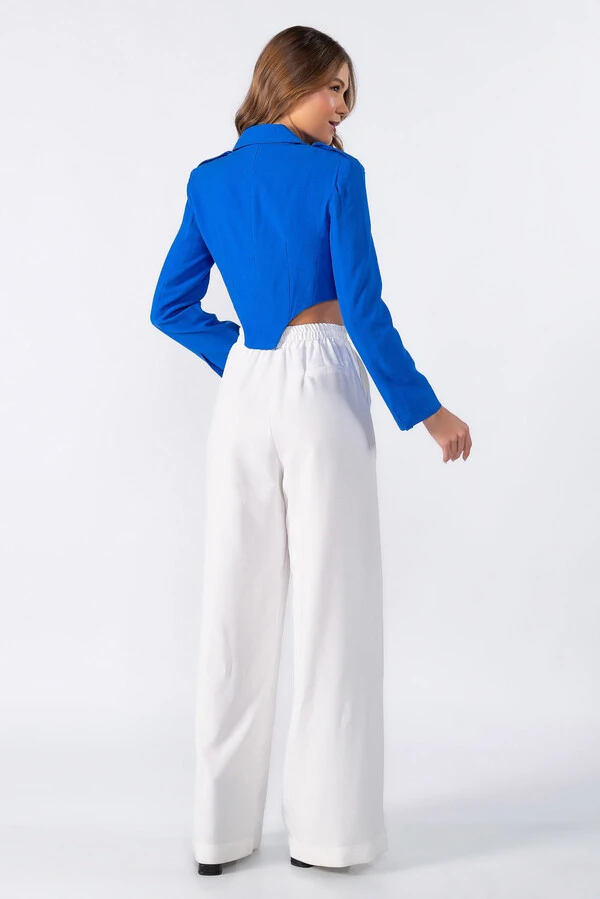 Blazer curto forrado