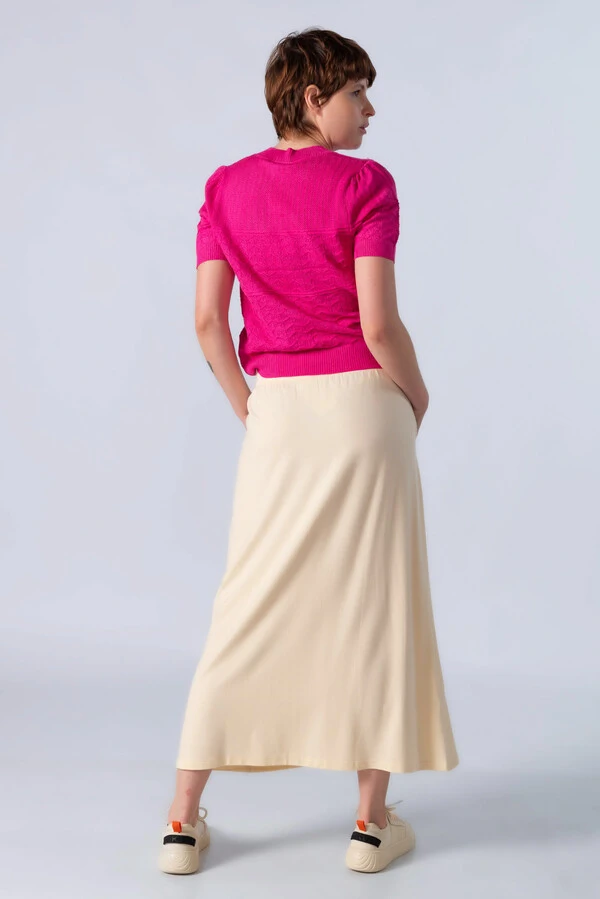 Blusa em viscose tecido trabalhado