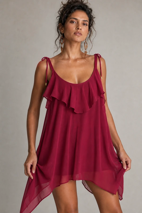 Vestido de chiffon boho