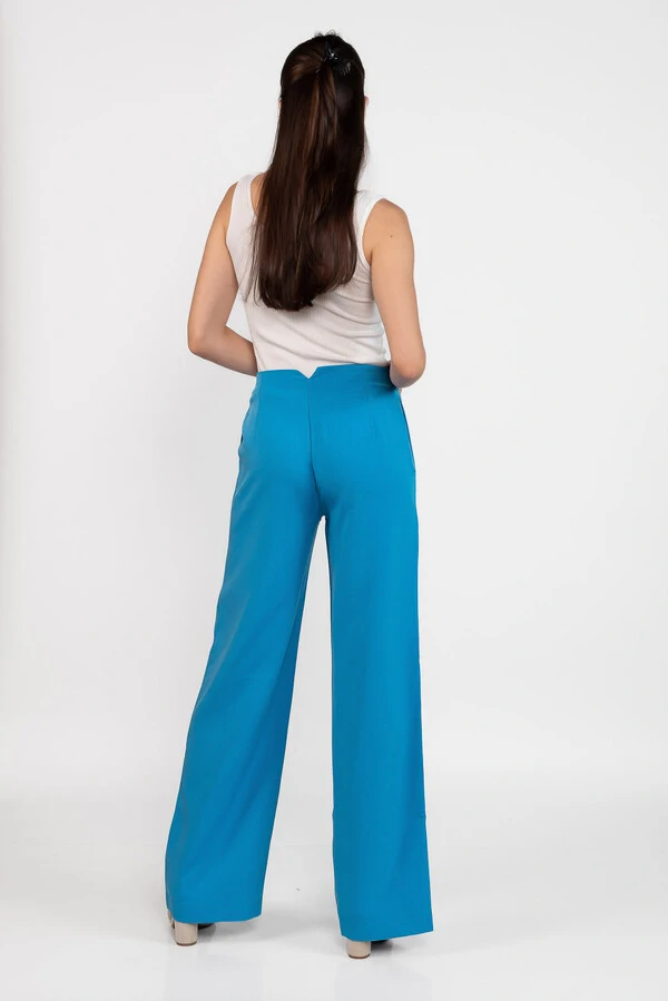 Calca pantalona alfaiataria lisa
