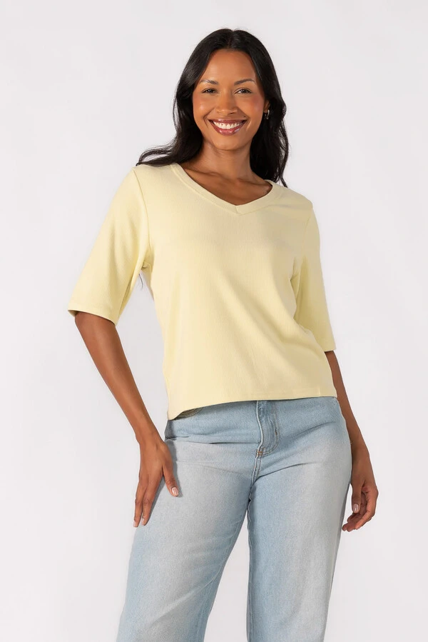 Blusa oversized manga 3/4