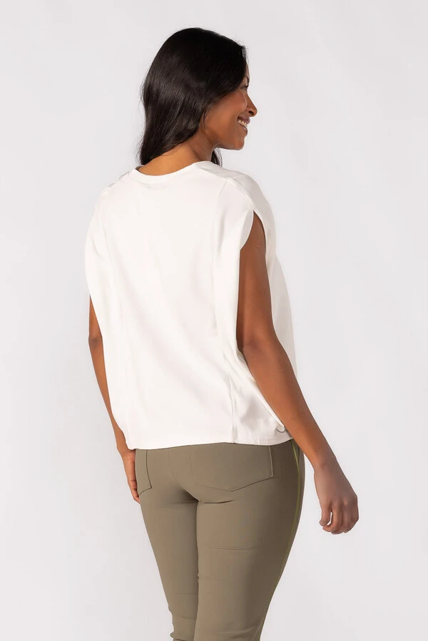 Blusa oversized decote em v