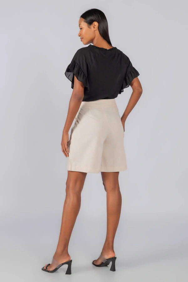 Blusa crepe detalhe em babados