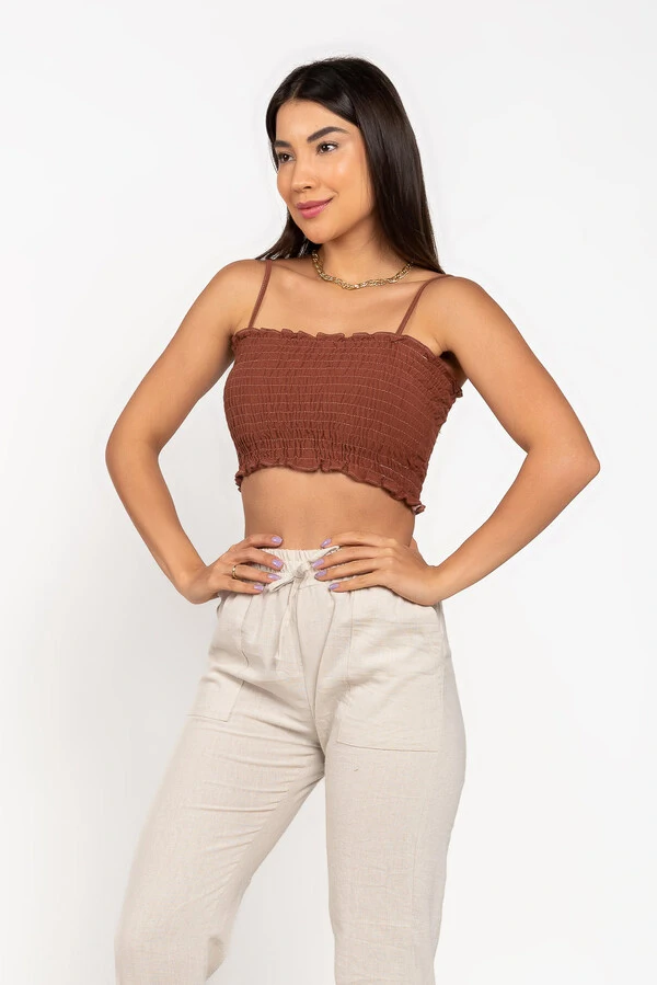 Top lastex com alcas regulaveis