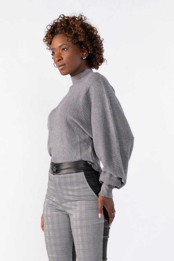 Blusa manga longa bufante