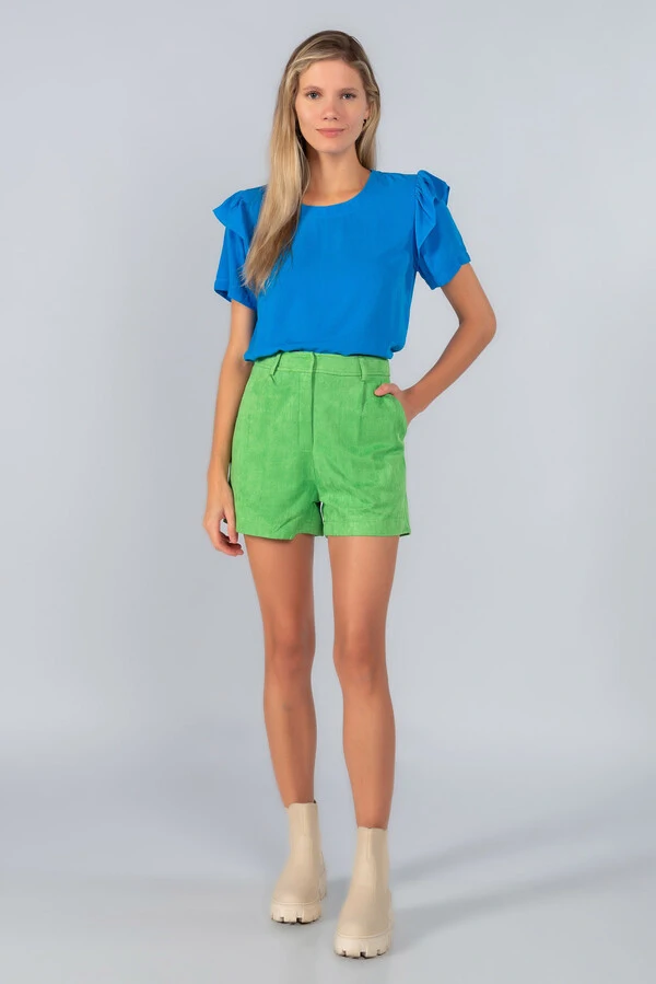 Blusa babado manga