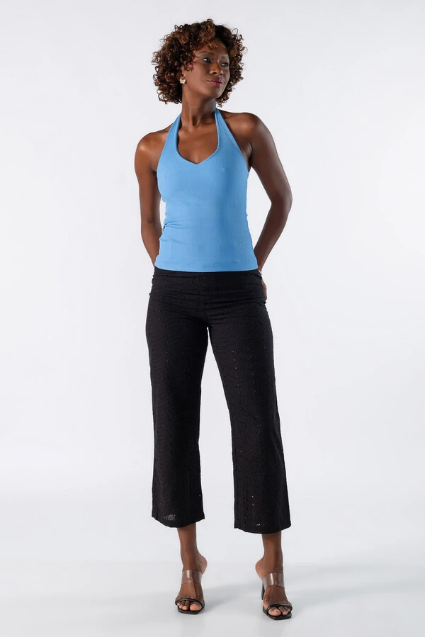 Blusa frente unica canelada