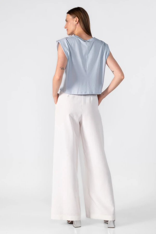 Blusa cropped muscle tee