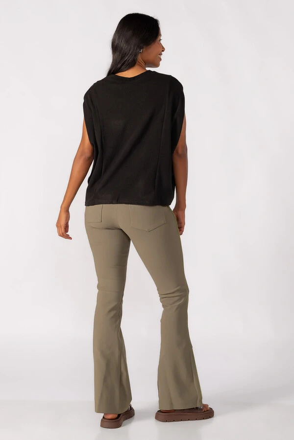 Blusa oversized canelada