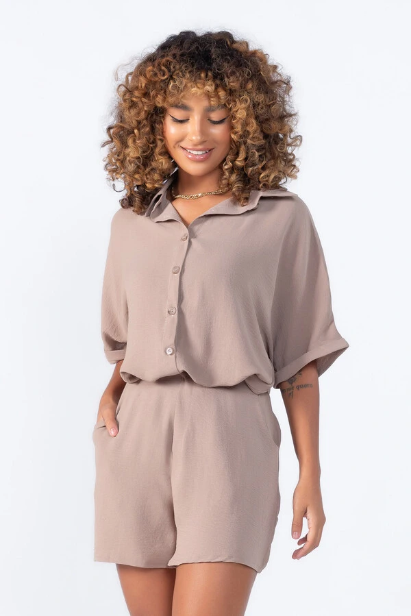 Conjunto camisa e shorts social