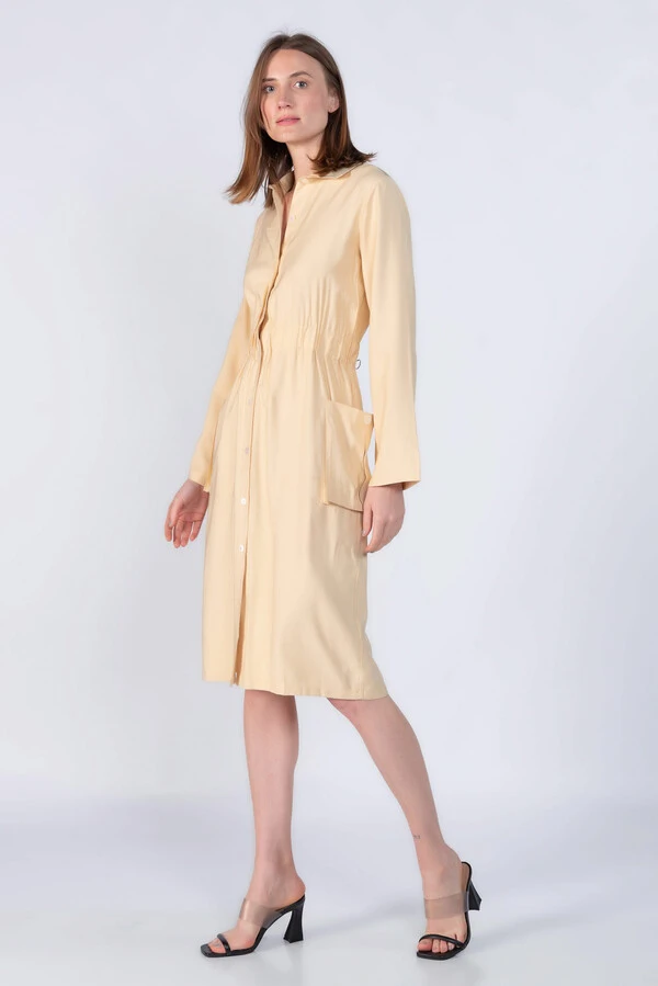 Vestido em viscose elastico na cintura