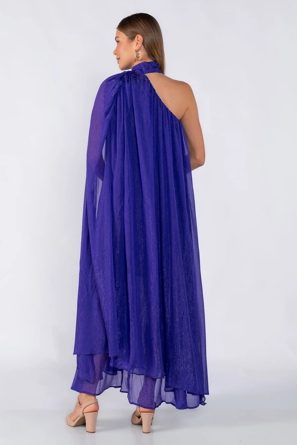 Vestido longo lurex