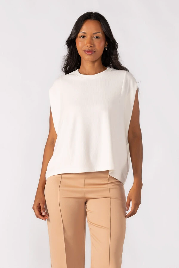 Blusa oversized canelada