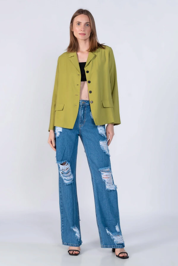 Blazer em viscose tencel leve