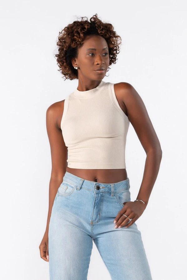 Cropped regata gola alta