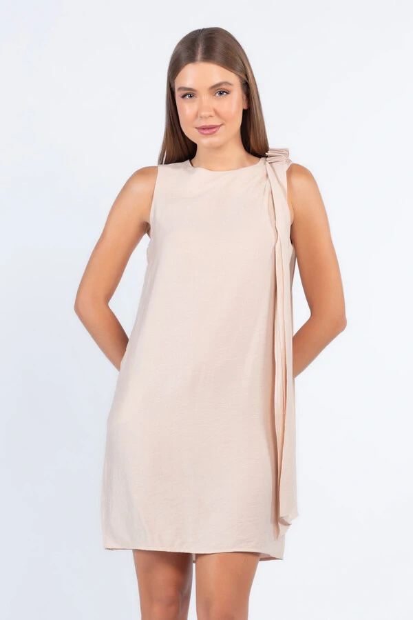Vestido viscose com faixa ombro