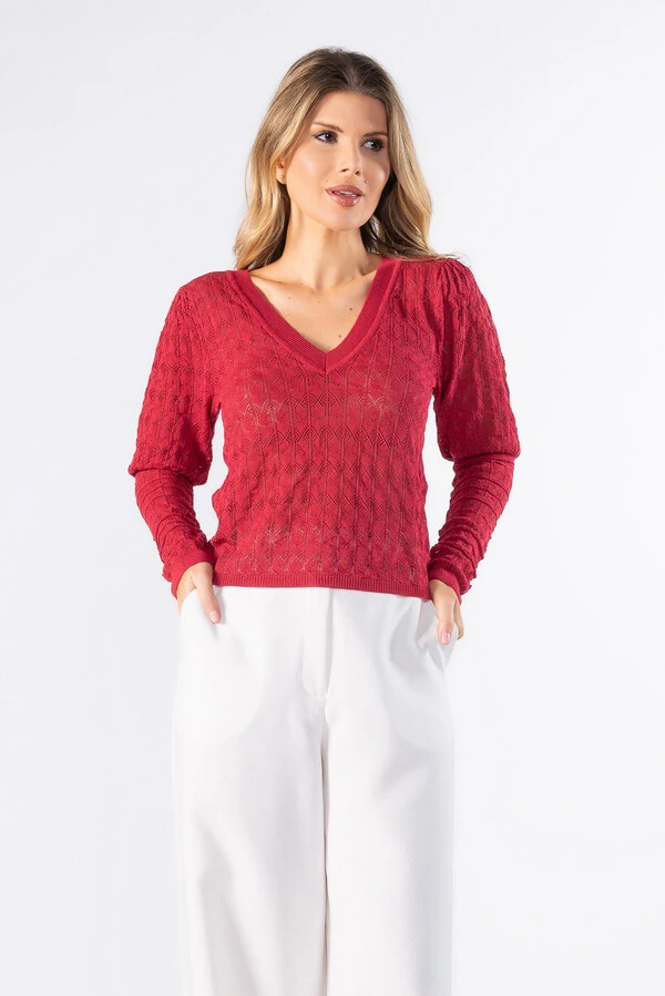 Blusa com manga bufante
