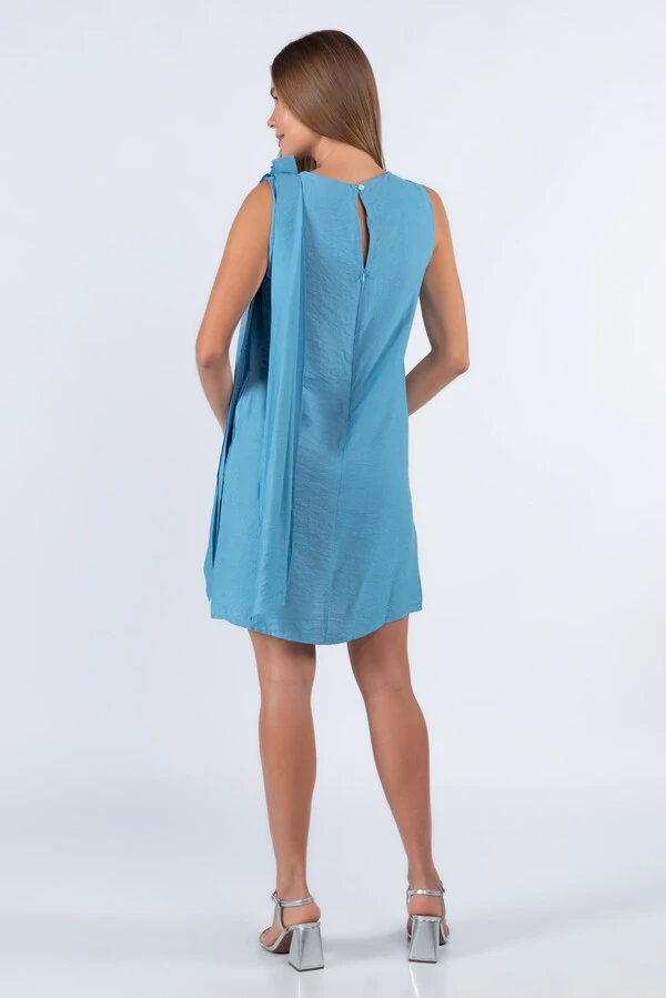 Vestido viscose com faixa ombro