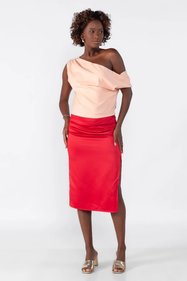 Blusa alfaiataria assimetrica