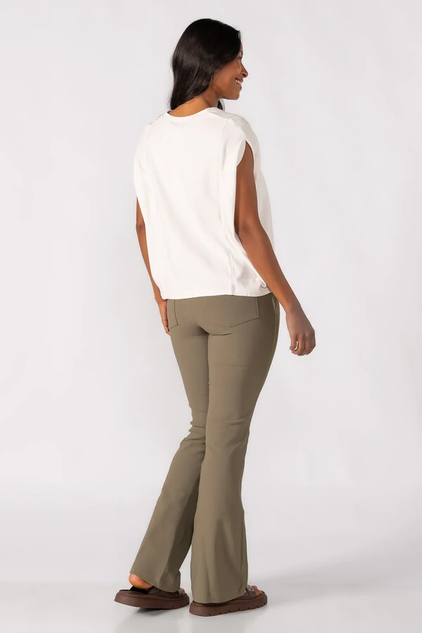 Blusa oversized decote em v