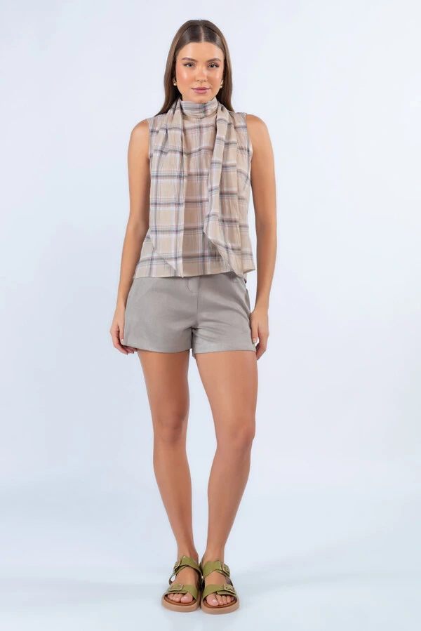 Blusa xadrez em algodao