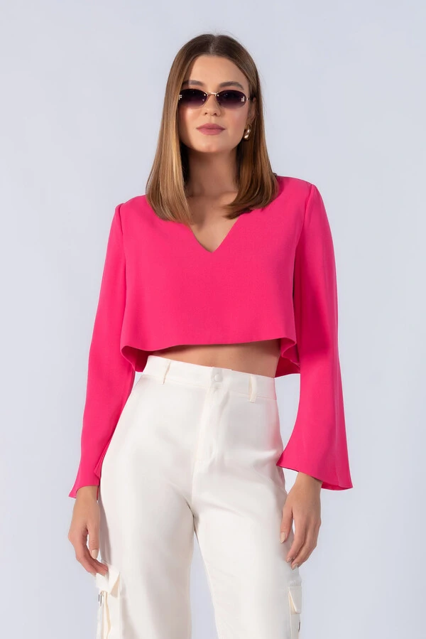 Cropped manga longa sino