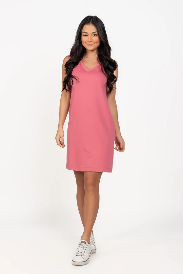 Vestido curto regata em moletinho