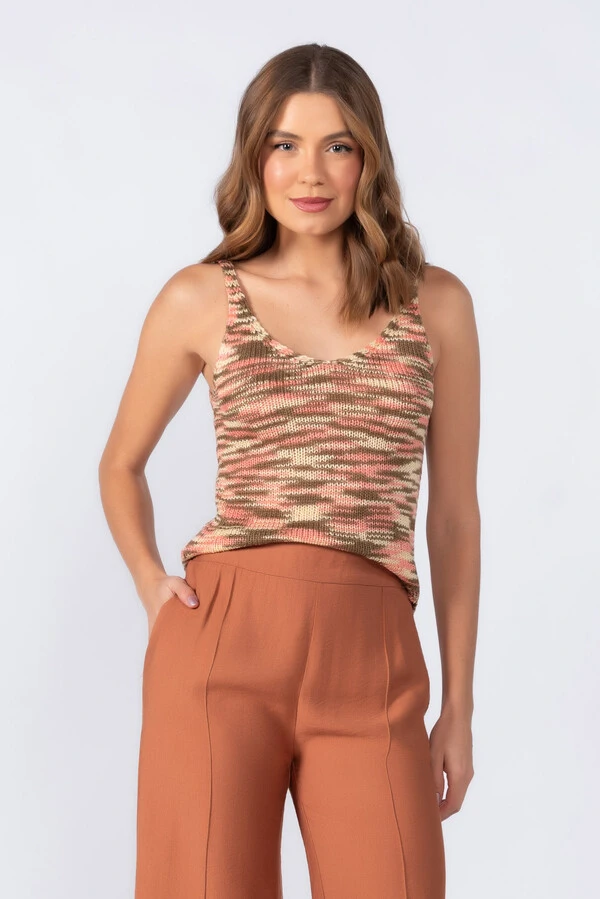 Blusa regata em croche