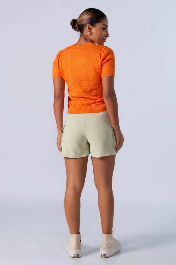 Blusa em viscose tecido trabalhado
