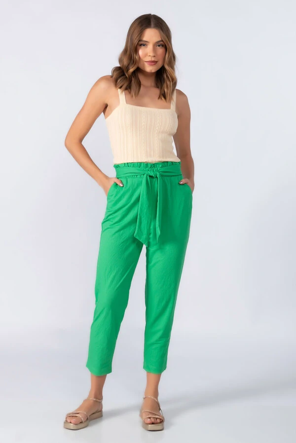 Calca viscose clochard com bolsos