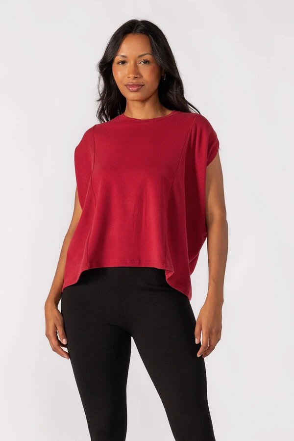 Blusa oversized canelada
