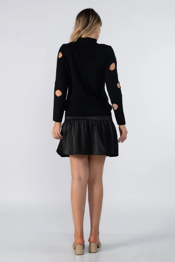 Blusa tricot vazada