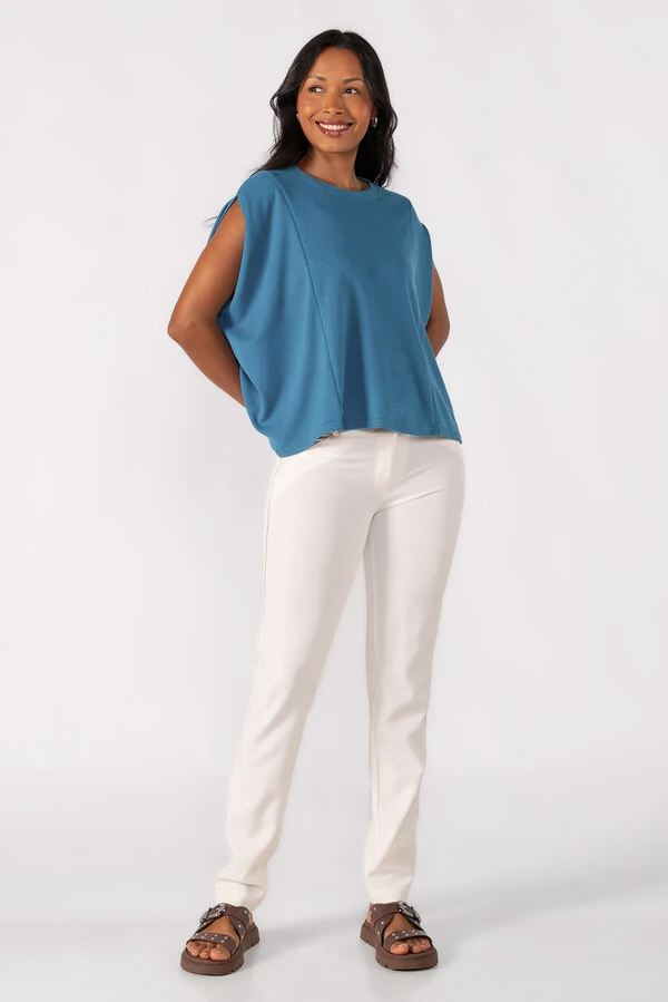Blusa oversized canelada