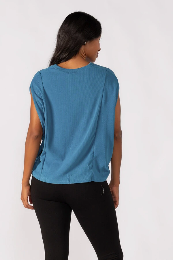 Blusa oversized decote em v