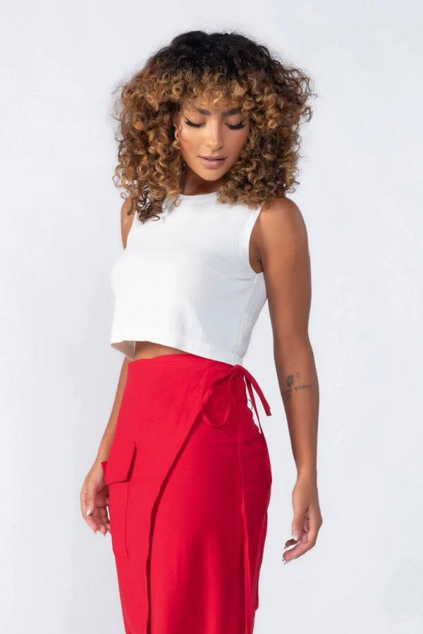 Cropped regata soltinho