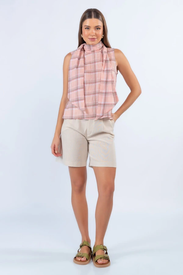 Blusa xadrez em algodao