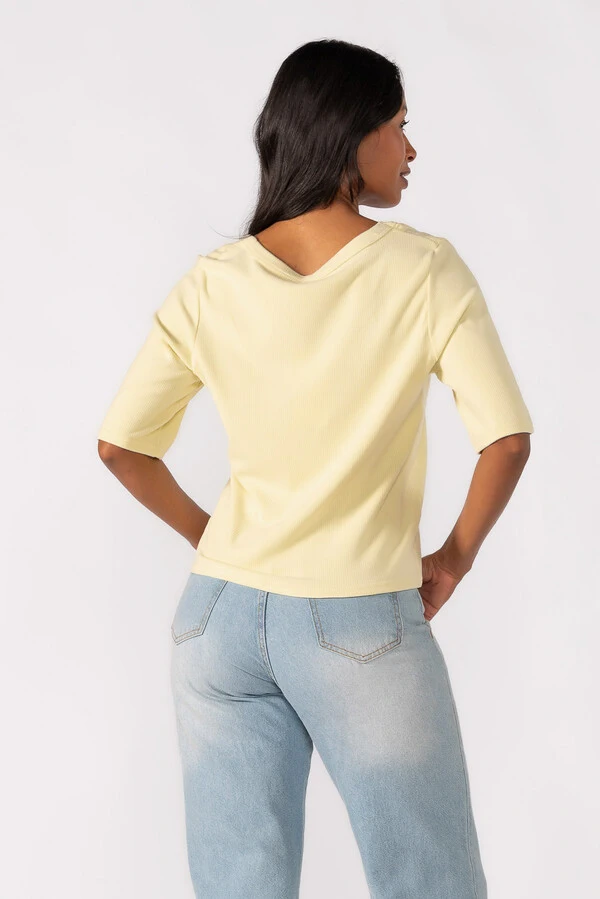 Blusa oversized manga 3/4