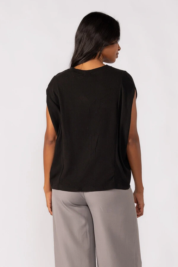 Blusa oversized decote em v