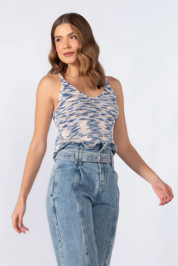 Blusa regata em croche