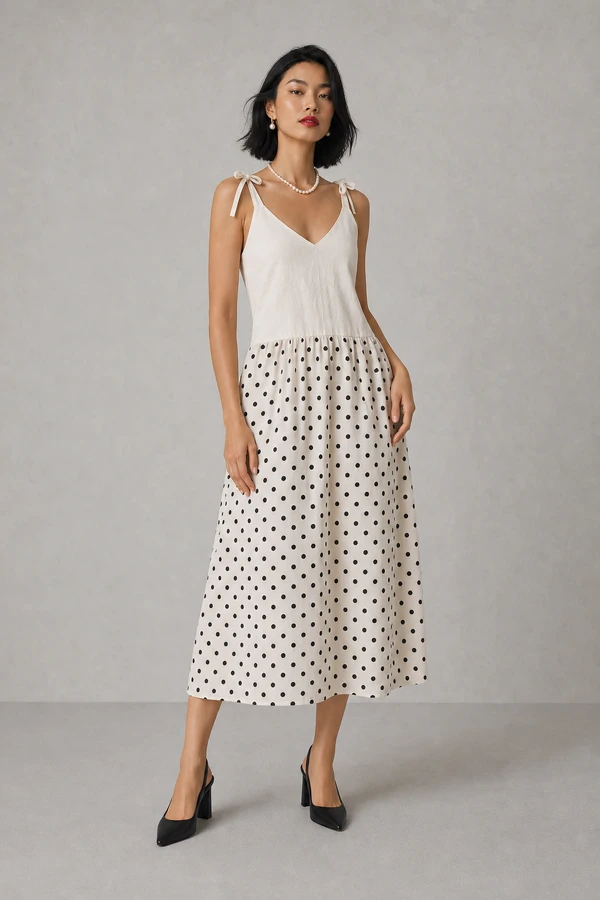 Vestido longo saia em poa