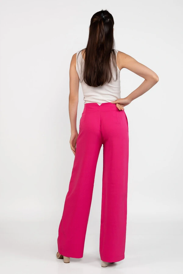 Calca pantalona alfaiataria lisa