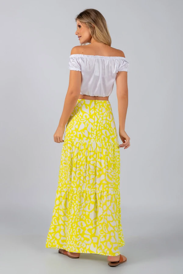 Blusa cropped cetim ciganinha