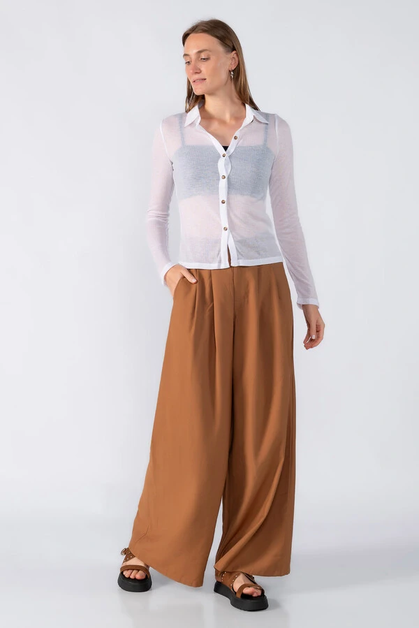 Blusa malha canelada