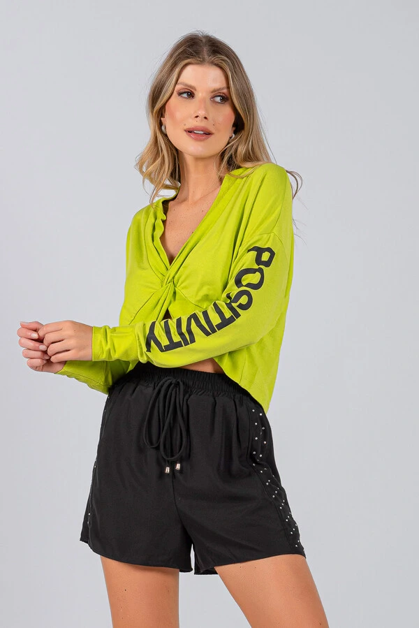 Blusa moleton sport frente torcida