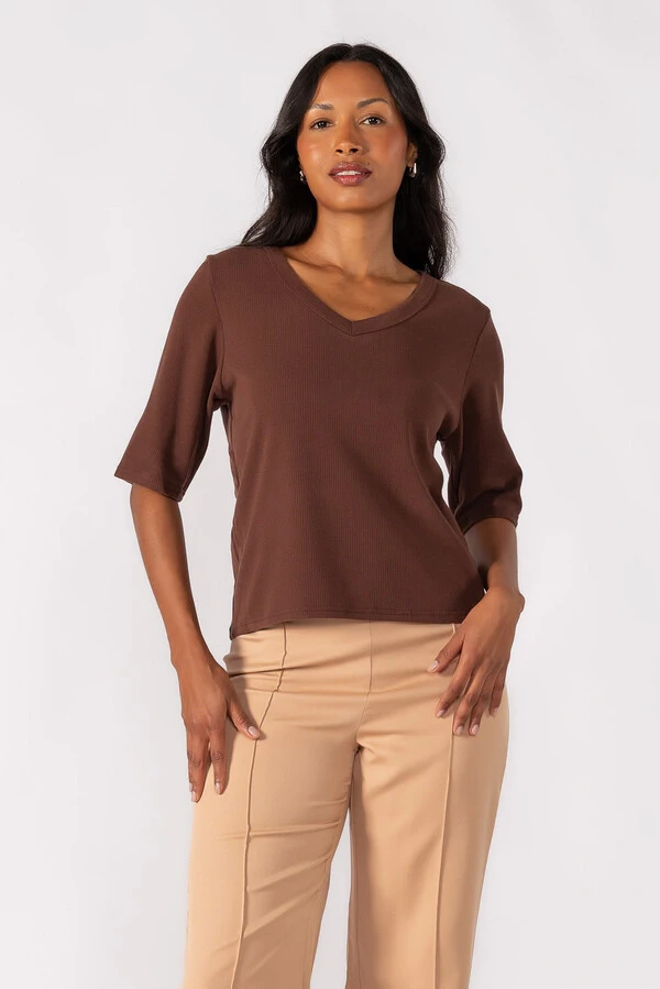 Blusa oversized manga 3/4