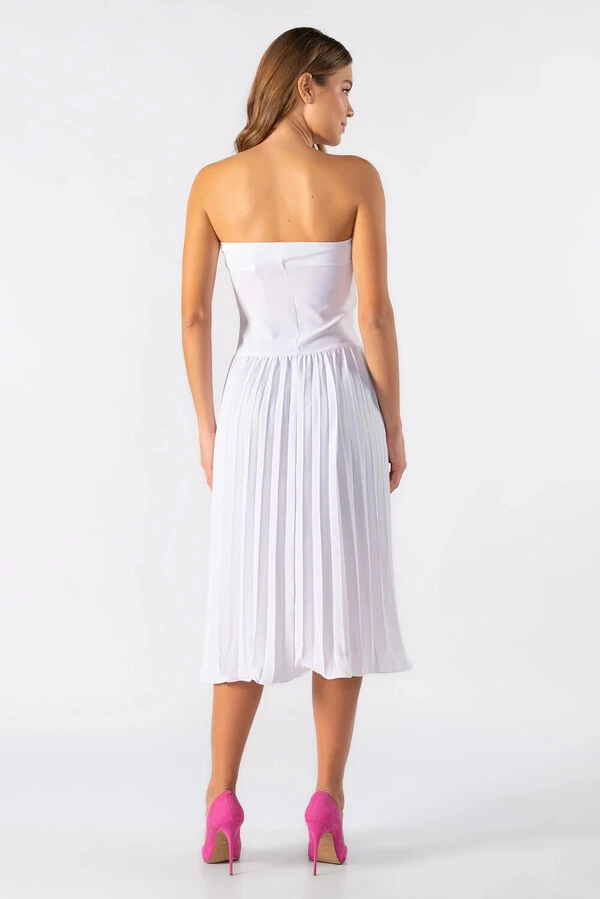 Vestido midi tomara que caia