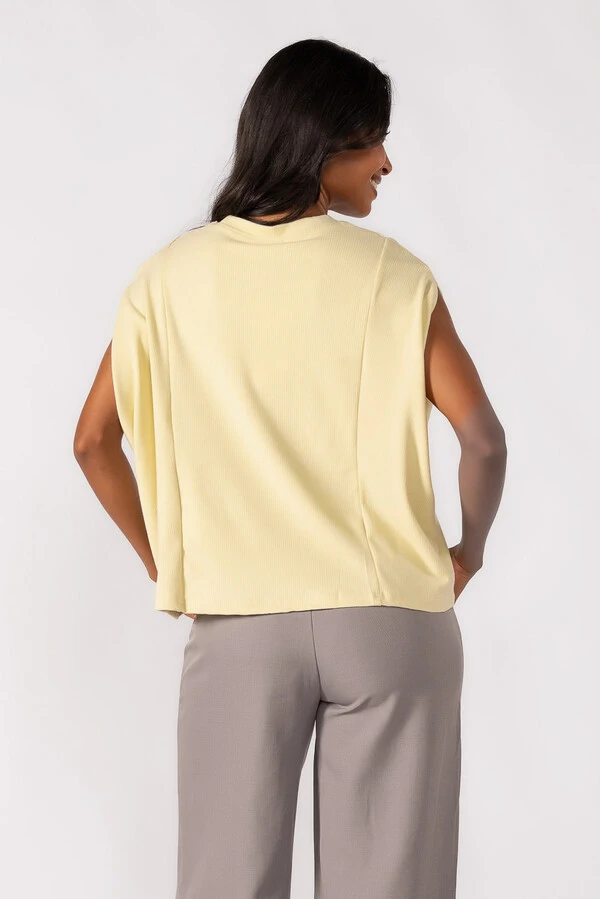 Blusa oversized canelada